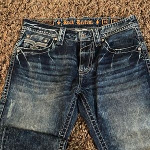 Like New Rock Revival Men Jeans size 34 straight.